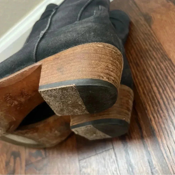 I.N.K. Made in Italy Black Leather Pull On Chelsea Booties Boots 39 Sz US 8-9 - Picture 7 of 16